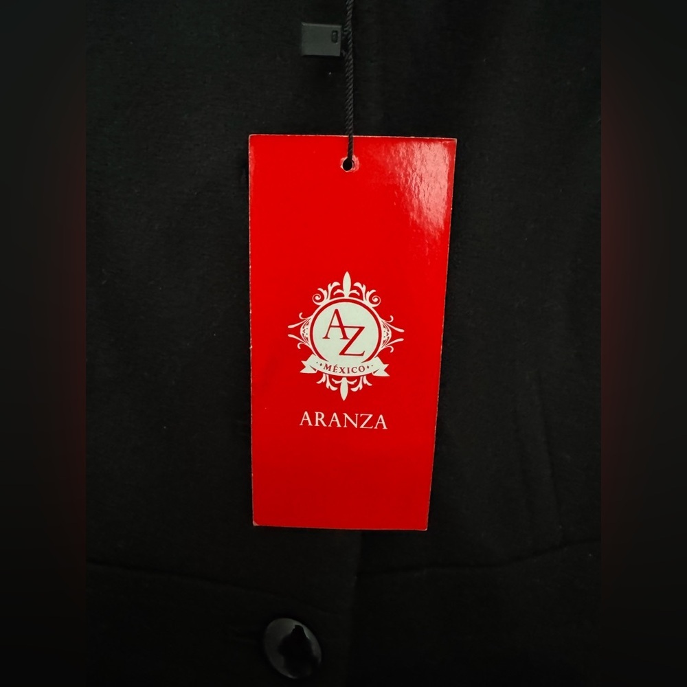 Aranza Black Women's Coat with pockets - Picture 7 of 8